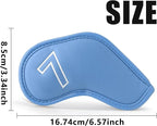 Montela Golf Iron Covers, Golf Iron Head Covers Leather Golf Iron Covers Set - Image 4