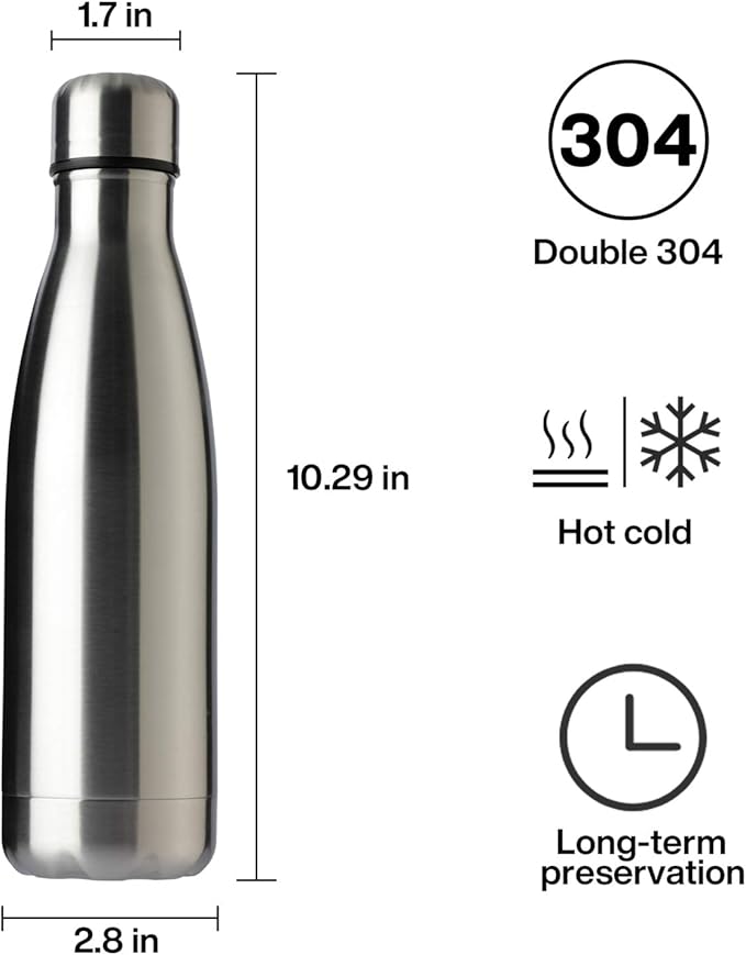 MEWAY 17oz Sport Water Bottle 8 Pack Vacuum Insulated Stainless Steel - Image 7