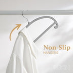 MIZGI 50 Pack Gray Velvet Hangers - Image 4