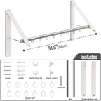 Clothes Drying Rack Retractable, Wall Mounted Clothes Hanger Rack - Image 5