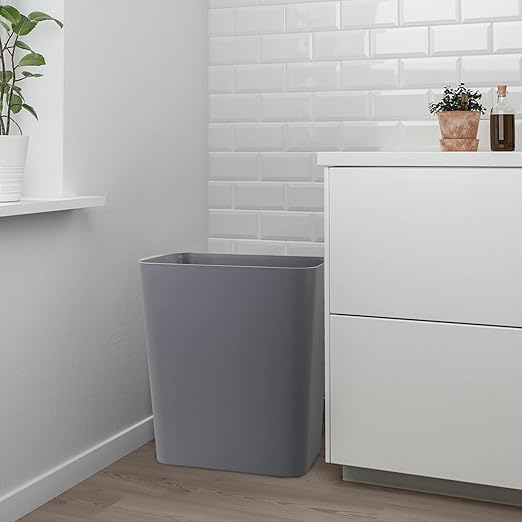 3-Pack Gray 4.5 Gallon Plastic Trash Can Wastebasket, Garbage Container Bin - Image 6