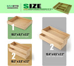 Stack Bamboo Drawer Organizer Set of 5, Kitchen Utensil, Flatware&Silverware - Image 2