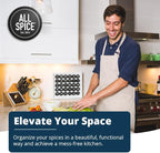 AllSpice Spice Rack Organizer, 525 Unique Labels, Countertop or Wall Mount - Image 2