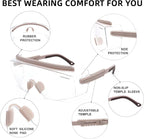 UKNOW Safety Goggles Over Glasses, Safety Glasses Anti Fog Wraparound Eye - Image 4