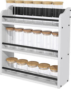 3 Tier Wooden Spice Rack, Seasoning Jars Rack Shelf Spice Organizer - Image 6