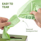 SUPERBIO 1.6 Gallon Handle Tie Compostable Food Scrap Bags, Small Compost Bags - Image 2