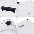 4-Pack 25L Plastic Under Bed Storage Organizer Bin Container - Image 3
