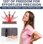 Grout Brush with Long Handle & Hard Bristle Crevice Cleaning Brush, Grout - Image 4