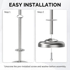 Toilet Paper Holder Stand with Storage – 4 Extra Rolls –Brushed Nickel Toilet - Image 7