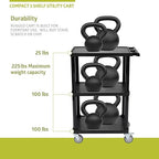 Pearington 3-Tier Compact Multi-Purpose Plastic Utility Cart - Image 8