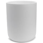 Matte White Round Compact Trash Can Mini, 2 Gallons / 7.5L Garbage Bin by YEWDesign