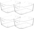 Small Clear Plastic Storage Bins, Fridge Organizer, Cabinet Organizers by CONTROLKITCHEN