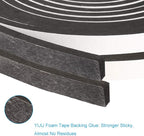 2 Rolls Foam Tape Weatheratrip for Door Window Insulation, Single Sided Foam - Image 3
