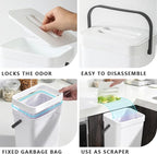 Kitchen Compost Bin Indoor for Counter Top, Hanging Small Trash Can - Image 3
