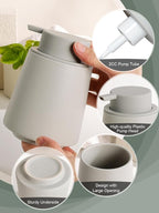 INGOFIN Ceramic Foaming Soap Dispenser -14 oz Foam Hand Soap Dispenser Bathroom - Image 4