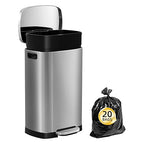 13 Gallon Trash Can with Lid, 50L Fingerprint Proof Stainless Steel Kitchen - Image 6