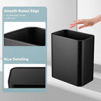 TIPGO Small Metal Trash Can, 2.1 Gallon Slim Trash Can - Image 5