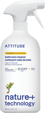 ATTITUDE Bathroom Cleaner Spray, EWG Verified, Plant-Based & Vegan, Safe by ATTITUDE
