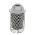 COATEDOUTDOORFURNITURE RDT-TXTGRY Heavy Duty 32 Gallon Round Trash Receptacle by CoatedOutdoorFurniture