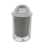 COATEDOUTDOORFURNITURE RDT-Gry Heavy Duty 32 Gallon Round Trash Receptacle by CoatedOutdoorFurniture