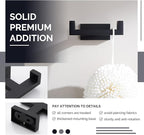 Angle Simple Double Towel Hook Matte Black, Stainless Steel Bathroom Towel - Image 4