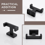 Angle Simple Bathroom Towel Hooks, Stainless Steel Shower Double Robe Coat Hooks - Image 8