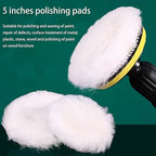 5 inches Wool Buffing Pads polishing Soft Sheepskin - Image 4