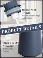 INGOFIN Ceramic Foaming Soap Dispenser -14 oz Foam Hand Soap Dispenser Bathroom - Image 5