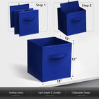 Sorbus 13 Inch Collapsible Fabric Storage Cubes - Image 2