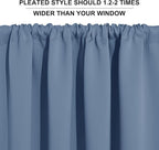 RYB HOME 45 inch Curtains for Kitchen Room Darkening Privacy Mini Curtain for - Image 5