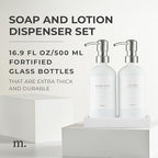 MaisoNovo Soap Dispenser 3-Piece Set | 16.9oz White Bottles - Image 2