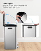 Lovewind Trash Can, 2 x 10.5 Gallon Garbage Can - Image 7