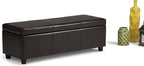 SIMPLIHOME Avalon 48 inch Wide Contemporary Rectangle Storage Ottoman Bench in - Image 10