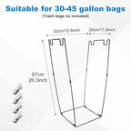 2 Pack Metal Trash Bag Holder, Garden Garbage Bag Holder - Image 2