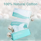 Saraflora 100% Cotton Facial Tissue Soft Dry Wipe 6 Pack, Use - Image 2