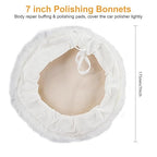 Linkstyle 6PCS 7 Inch Wool Buffing Pads Kit, Lambs Wool Polishing Bonnet Pads - Image 2