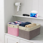 BALEINE Fabric Storage Bins for Shelves, Linen Storage Baskets for Organizing - Image 8