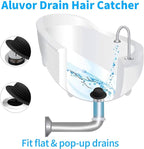 Shower Drain Hair Catcher, Bathtub Drain Cover Foldable Silicone Shower & Tub - Image 3