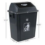 Kiddream 4 Packs 5 Gallons Swing Lid Garbage Can, Plastic Trash Can - Image 2