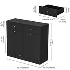 Double Tilt Out Trash Can Cabinet, Trash Storage Cabinet - Image 2