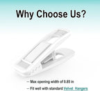 Hanger Clips for Velvet Hangers, Non-Slip Plastic Clips Pant Skirt Hanger Clips - Image 4