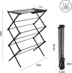 3 Tiers Foldable Clothes Drying Rack, Vertical Laundry Rack Portable and - Image 3