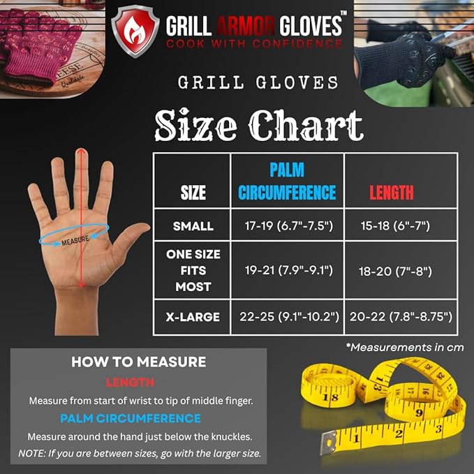 Grill Armor Oven Gloves 932°F Extreme Heat & Cut Resistant Oven Mitts - Image 6