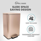 SIMPLI-MAGIC 13.2 Gallon Step Trash Can – Kitchen Garbage Can - Image 6