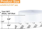 Bruiefpap 36 Ft Silicone Door Weather Stripping, Self-Adhesive Door Seal Strip - Image 2