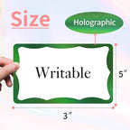 STARLIBOO Holographic Colored Labels Stickers, 3X5 Inch Removable Large Label - Image 2