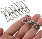 HAHIYO Clothespins Chip Clips All Metal Stainless Steel No Rust Stains Strong by HAHIYO