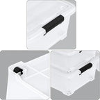 50 Quart Large Clear Plastic Under Bed Storage Bins - Image 3
