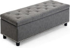BELLEZE 47" Storage Ottoman, Storage Bench by BELLEZE