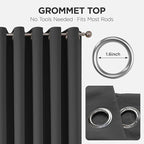 Joydeco Blackout Patio Sliding Door Curtains 84 Inches Long, Grommet Privacy - Image 9